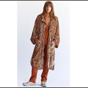 Free People Sweet Escape Velvet Duster Kimono Coat